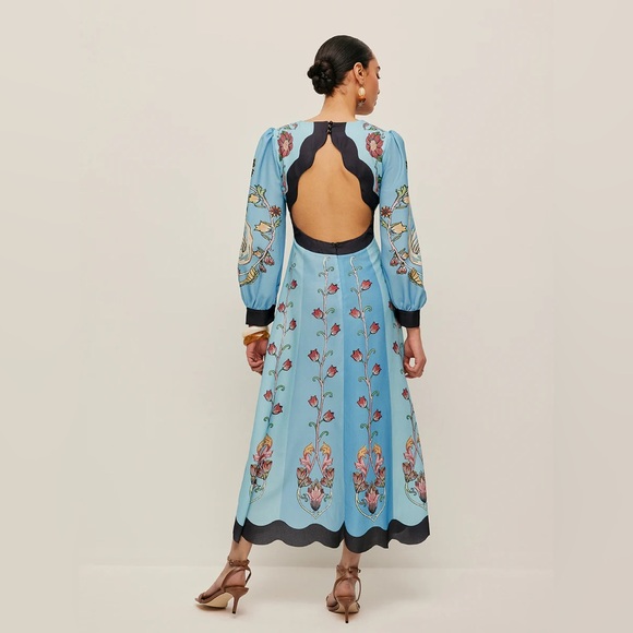 Commense Open-Back Puff Sleeve Floral Dress - Picture 4 of 12